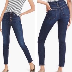 J. Crew Blue 9” Toothpick size 31 Skinny Jeans Premium Denim
